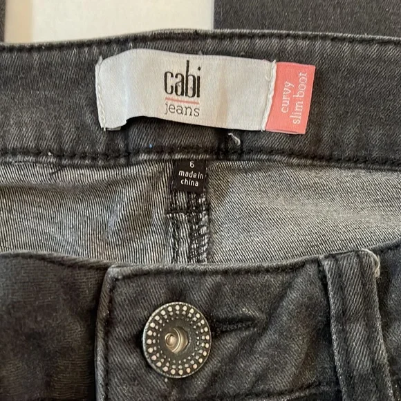 Cabi Curvy Slim Boot Brush Denim Jeans Style 3043L - Picture 3 of 8